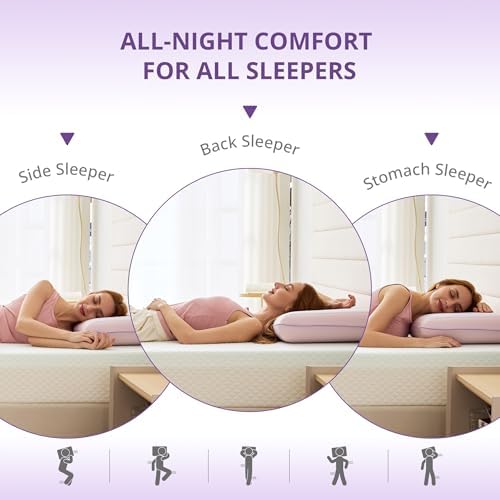 Cooling Gel Memory Foam Pillow for Hot/Side Sleepers, Neck Support, Purple - Image 6