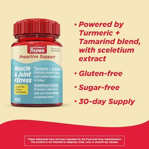 Tylenol Proactive Support Muscle & Joint Supplements + Stress, 30 ct - Image 2