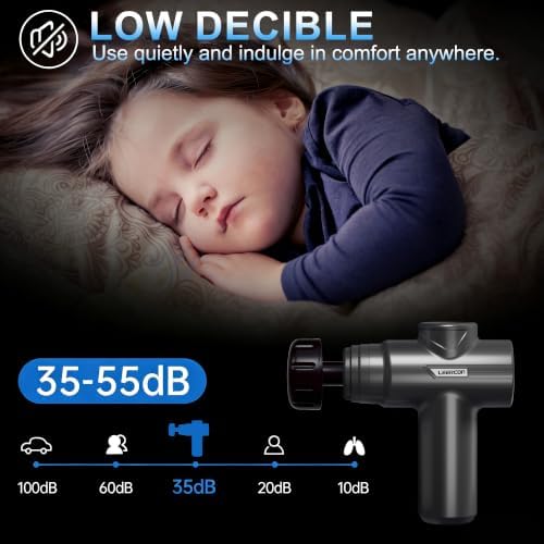LEERCON Massage Gun with Heat, Deep Tissue Back Massager Gun Gifts for Men - Image 4