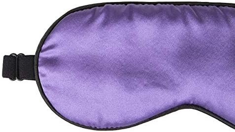 100% Mulberry Silk Sleep Mask Blackout, Cute Natural Sleeping Mask with Adjustable Elastic Strap, Satin Eye Cover for Men Women Adults (Purple) - Image 3