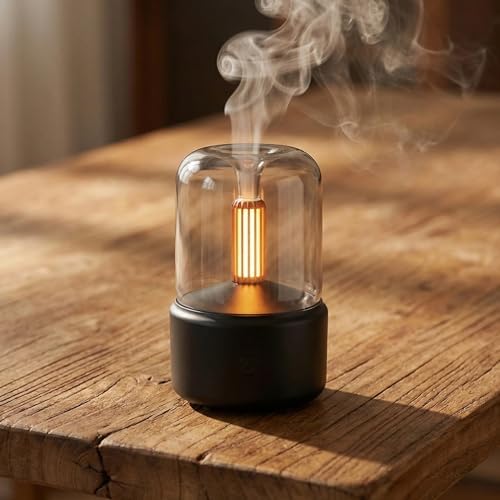 LONCIN Essential Oil Diffuser, 120ml Aromatherapy Diffuser with Auto Shut-Off Function, Ultrasonic Diffusers for Essential Oils, Cool Mist Humidifier with Warm Lights, for Home & Office by Unknown