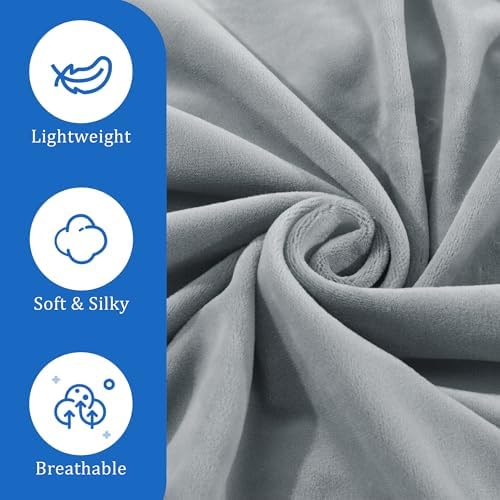 BALAPET 2 Pcs Velvet Cervical Neck Pillow Case, Soft Elasticity Pillowcase for Ergonomic Cervical Neck Pillow,Fuzzy Warm Flannel Pillow Cases with Zipper, Cover Only(Light Gray) - Image 4