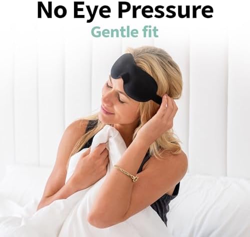 Nidra Contoured Sleep Mask - Black, Standard Size - Image 6