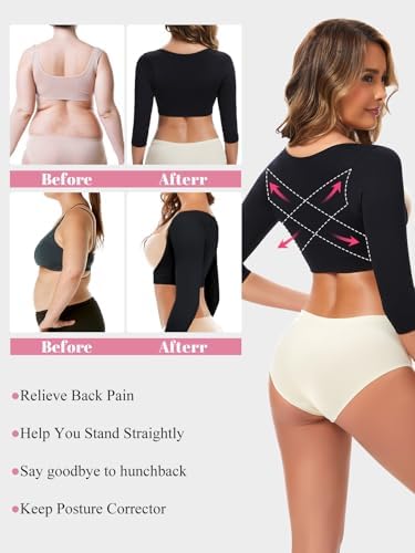 JOYSHAPER Upper Arm Shaper for Women Posture Corrector Compression Sleeve - Image 5