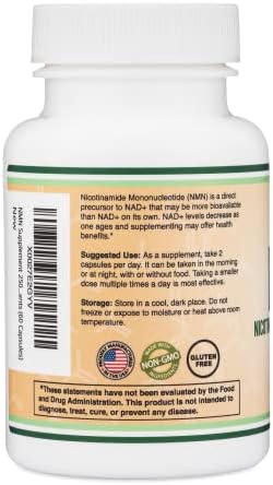 NMN 250mg per Serving, 99% Purity, Cellular Energy & Healthy Aging, 60 Caps - Image 6