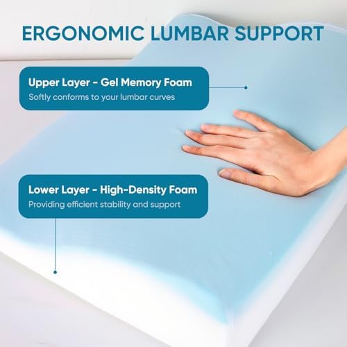 Lumbar Support Pillow for Recliner and Couch, Ergonomic Back Support Pillow - Image 4