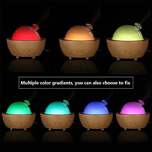 Glass Aromatherapy Essential Oil Diffuser, 200ml Natural Wood Base - Image 4