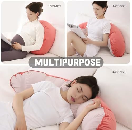 Peallow(Pat. Pend) – Long Round Body Pillow for Adults, Bolster Pillow for Sleeping, Soft and Supportive Pillow for Sleeping & Lumbar Support - Image 6