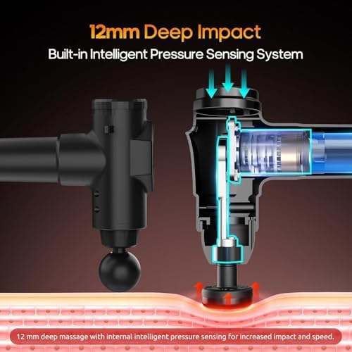 Massage Gun with Heat Massager Deep Tissue Muscle Massager Gifts for Men - Image 5