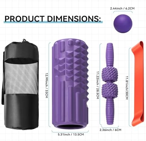 5 in 1 Foam Roller Set, High Density Patented Exercise Roller - Image 2