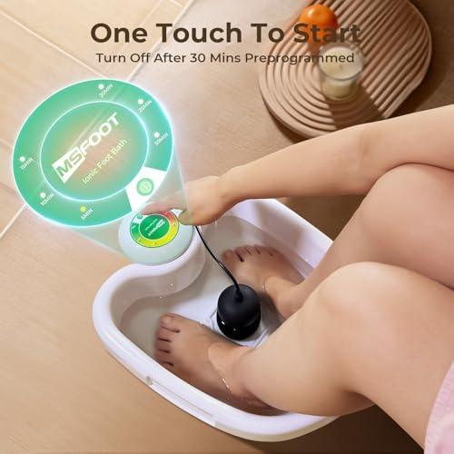 Upgraded Ionic Foot Bath Detox Machine – No Salt Limit, No Alarm Shutoffs | One-Touch 30-Min Auto Spa | 2 Arrays, 15 Liners & Detox Sea Salt | Home Foot Spa for Circulation & Relaxation - Image 5