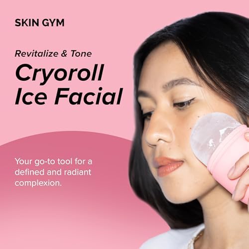 SKIN GYM Ice Roller for Face – Facial Ice Roller for Depuffing & Cooling Skin, Cold Face Roller to Minimize Pores & Soothe Skin, Reusable Cryo Ice Roller for Glowing Complexion - Image 2