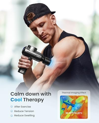 RENPHO Active+ Thermacool Deluxe Massage Gun, Charging Stand, Heat and Cold - Image 3