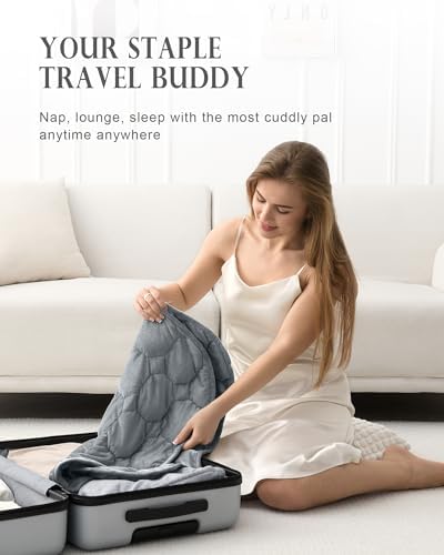 Cottonblue Small Weighted Lap Blanket Pad for Adults 7 lbs 24"x29", Travel - Image 5