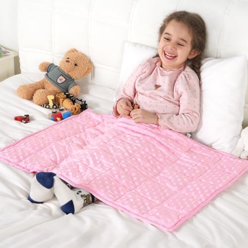 Kivik Weighted Lap Pad, Minky Dots Small Weighted Blanket, 20"x30" 2lbs by Kivik