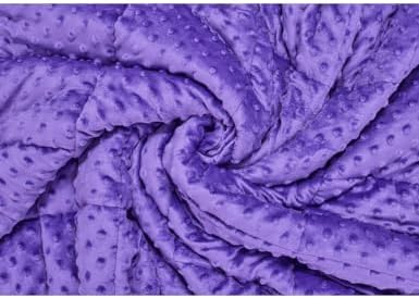 TONGDADA Minky Weighted Blanket | 40''x60'',10lbs | Cozy and Soft Minky Weighted Throw Blanket | Luxury Velvet with Premium Glass Beads | Violet Minky - Image 6