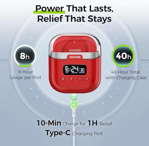AUVON Wireless 24 Modes TENS Unit Muscle Stimulator for Pain Relief, 6 Pads - Image 5