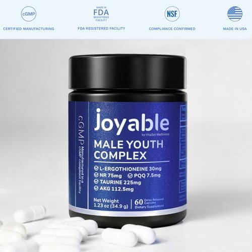 Male Youth Complex – Cellular Energy & Healthy Aging Support Supplement with NR, PQQ & Ergothioneine | 60 Capsules - Image 5