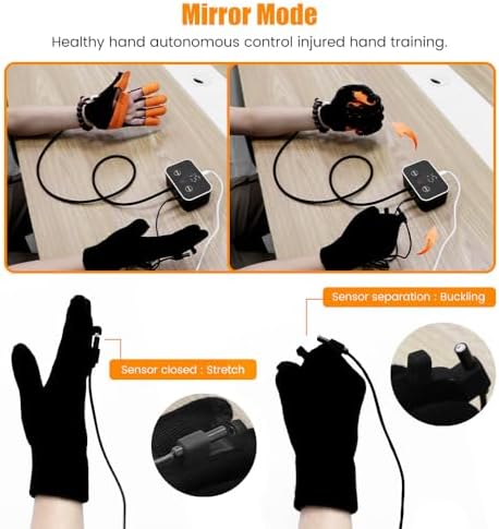 Rehabilitation Robot Gloves for Stroke Recovery Hemiplegia Finger Hand Function Rehabilitation Therapy Arthriti Glove (Left Hand S) - Image 6