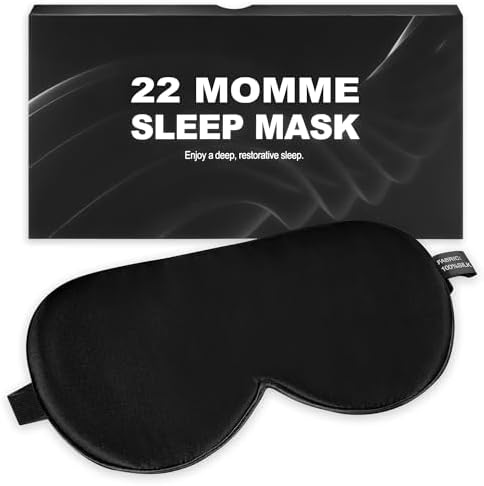 Sleep Mask, 100% 22 Momme Mulberry Silk Eye Mask with Adjustable Strap by spacepower