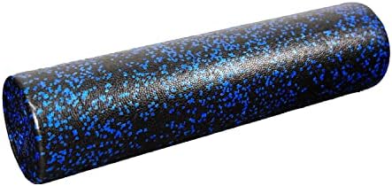 High-Density Round Foam Roller for Muscle Soreness Recovery, Exercise, Massage - 18", 24", 36" Blue Fleck (24 Inch) by NEXOFitness