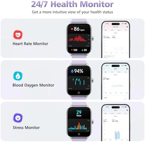 Smart Watch for Android Phones & iPhones, Fitness Watches for Women Men - Image 2