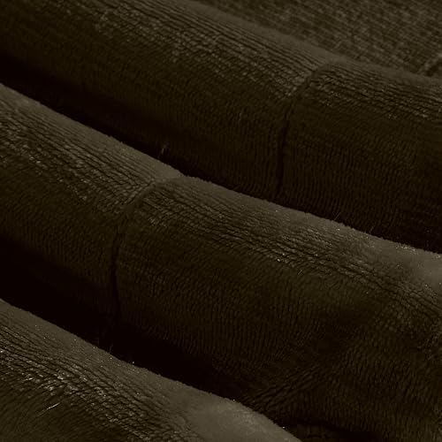 Elegant Comfort Ultra Soft Reversible Flannel Sherpa Blanket - Cozy Silky Fleece Throw for Couch, Bed - Plush Fuzzy Warm Winter Blanket for Gift, Queen, Brown - Image 7