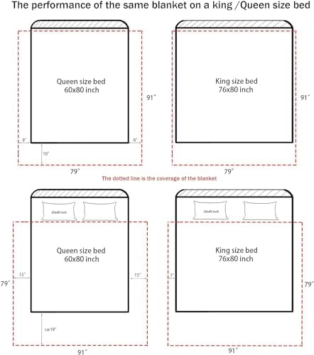 9 lbs Korean Mink Blanket Queen Size 79×91 inch,2 ply Soft Warm Plush Flannel Blanket for The Cold Night. - Image 3