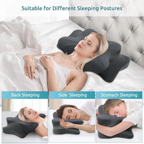 DONAMA Cervical Pillow for Neck Pain, Ergonomic Memory Foam Contour Pillow - Image 6