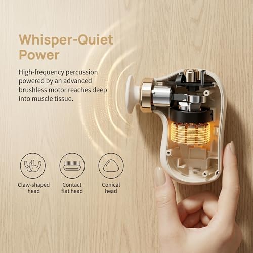 Mini Massage Gun, Ultra-Portable Deep Muscle Massager, 4speed Settings and 4 Back Massage Heads - Image 5