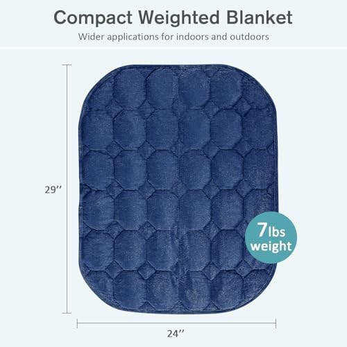 Topblan Weighted Lap Blanket Pad 7lbs for Adults, 29 x 24 Small for Travel - Image 6