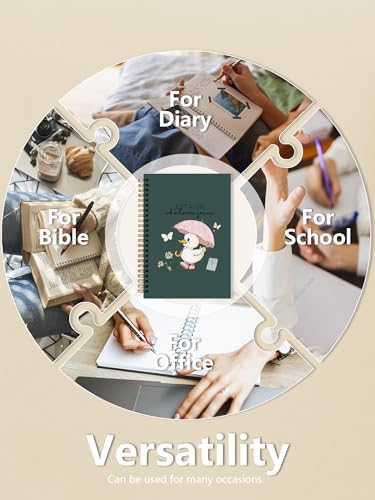 Cute Christian Spiral Notebooks - Just a Girl Who Loves Jesus Spiral Journaling Notebook for Daily Writing Bible Study, Kawaii Duck Religious Christian Journals Gifts for Daughter-DarkGreen396 - Image 5