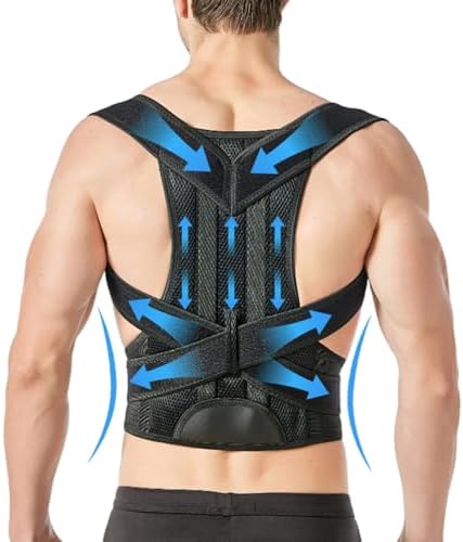 Back Brace and Posture Corrector for Men and Women Adjustable Back Straightener Posture Corrector, Scoliosis and Hunchback Correction, Spine Corrector, Support for Upper Lower Back Pain Relief (Small) by Unknown