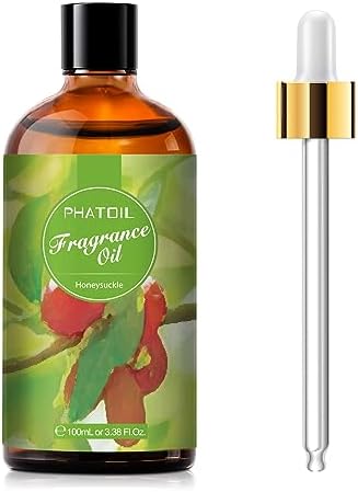 PHATOIL 3.38FL.OZ Honeysuckle Fragrance Oils for Aromatherapy, Essential Oils for Diffusers for Home, Perfect for Diffuser, DIY Candle and Soap Making, DIY Scented Products - 100ml by PHATOIL