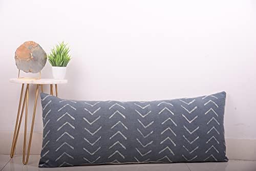 Trade Star 100% Cotton Pillow Cover 100% Cotton Pillow Cover Handmade Throw Pillow Case Back Rest Pillow Cases xHandloomed Decorative Cushion Oblong (Dark Grey Phoenix,14X36 Inch) - Image 3