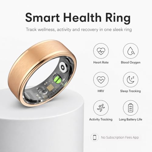 Smart Ring for Women and Men, Fitness & Sleep Tracker, Gold 12 - Image 3