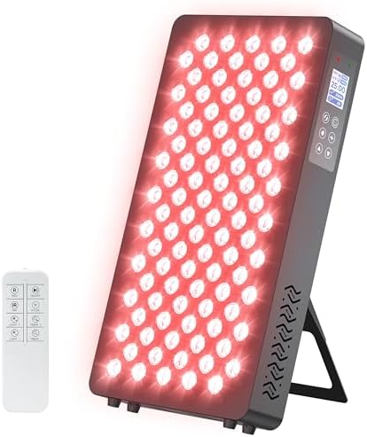 Red Light Therapy, 660nm 850nm Near Infrared Lamp with Timer & Remote Control, 100 Dual Chip LEDs Device with 500W of Power, Ideal for Face, Body (M100) by IndustrialVintageLight