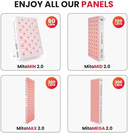 Mito Red Light – MitoMID 2.0 Red Light Panel – Red Light Therapy for Face and Neck – Red Light & Near Infrared Red Light Therapy – At-Home Red Light Therapy for Body - Image 6