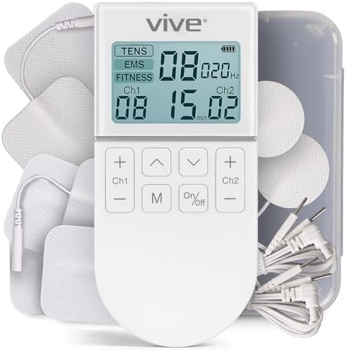 Vive 50 Mode TENS Machine for Pain Relief Therapy - EMS & Tens Muscle by Vive