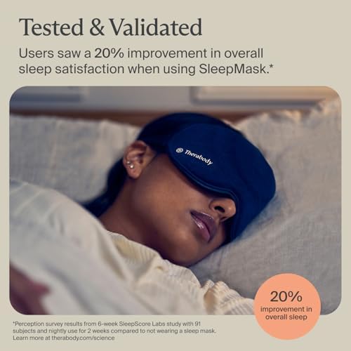 TheraGun Therabody Sleep Mask Ultra-Comfortable, 100% Blackout Sleep Eye Mask with Gentle Eye Massager Vibration for Stress Relief, Headache Relief & Self Care - Facial Massager for Women & Men - Image 5