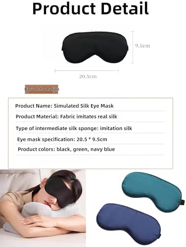 Double-Sided Mulberry Silk Eye Mask, Blue - Image 2