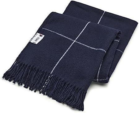 Arus Acrylic Highlands Collection Queen Throw Blanket Navy-White, 60x80 - Image 3