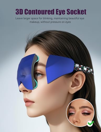 Sleep Mask for Side Sleeper Women Men, EVA BELLE Eye Mask for Sleeping Light Blocking, 3D Sleeping Mask Blackout, Soft Breathable Eye Shade Cover with Adjustable Elastic Strap for Travel Home Nap Rest - Image 2