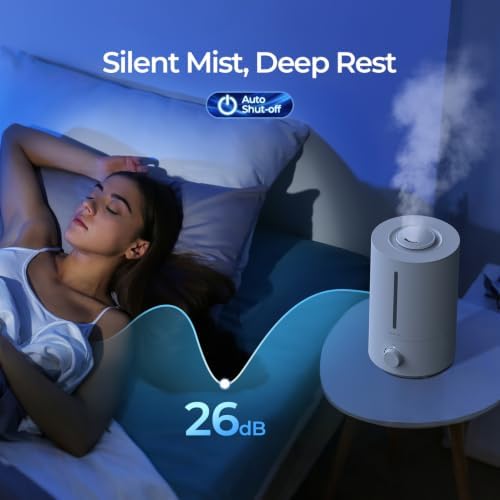 raydrop Cool Mist Humidifiers for Home Babies, 3.0 L Quiet and Top Fill Ultrasonic Humidifier for Bedroom, Auto Shut Off - Image 4