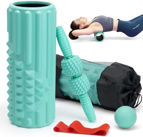 5 in 1 Foam Roller Set, High Density Patented Exercise Roller by Zmarthumb