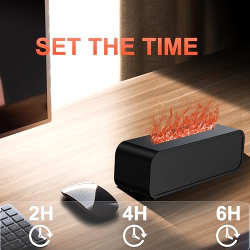 Flame Essential Oil Diffuser 7-Color Aromatherapy Humidifier 7-Color - Image 4