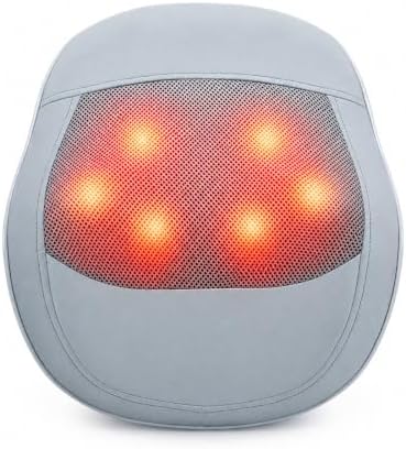 Back & Neck Massager with Heat for Pain Relief, 3D Deep Kneading Massage Cushion for Upper & Lower Back, 3 Intensity Levels, 3 Heat Settings, 15/20/30 Min Auto-Off, Ergonomic Lumbar Support by Unknown