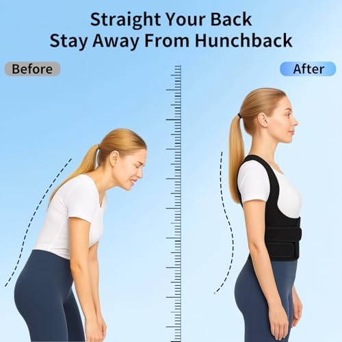 Posture Corrector for Women and Men Back Pain Relief,Full Back Brace Support for Office Desk Workers, Posture Brace for Upper and Lower Back Pain Relief, Small(Waist 24-29Inches) - Image 2