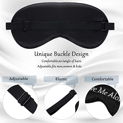 4 Pack Funny Eye Mask for Sleeping Blackout, Black, Green, Blue, White - Image 4