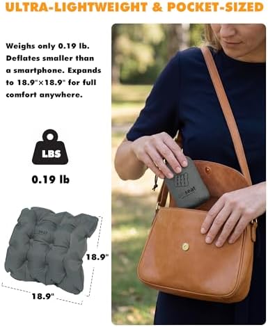 Inflatable Seat Cushion & Lumbar Support Lightweight TPU Non-Slip - Image 2